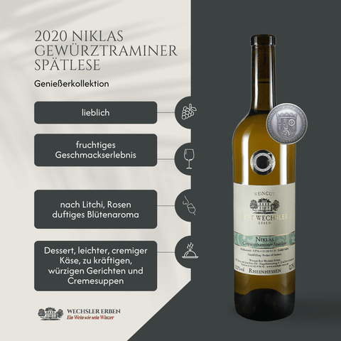 2020 Niklas Gewürztraminer Spätlese lieblich