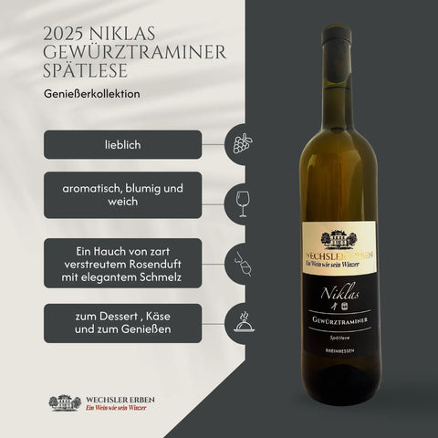 2025 Niklas Gewürztraminer Spätlese lieblich