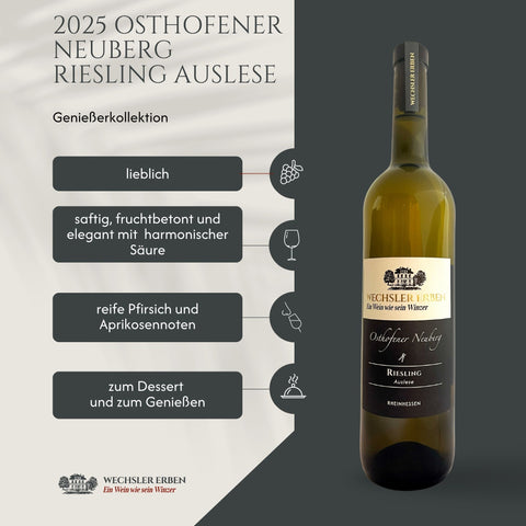 2025 Riesling Auslese lieblich, Weingut Wechsler Erben, Osthofen/ Rheinhessen